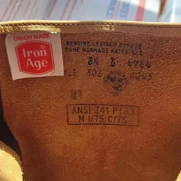 Vintage 1970 [ iron Age ] UNION MADE SIZE 8.5 - Picture 13 of 13